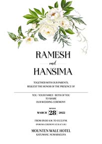 Floral Wedding Card_119