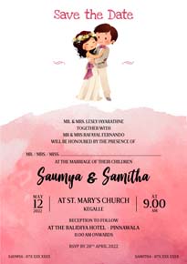 Watercolour Wedding Card_178
