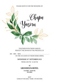 Leaf Wedding Card_162