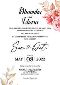 Floral Wedding Card_175