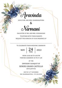 Floral Wedding Card_153